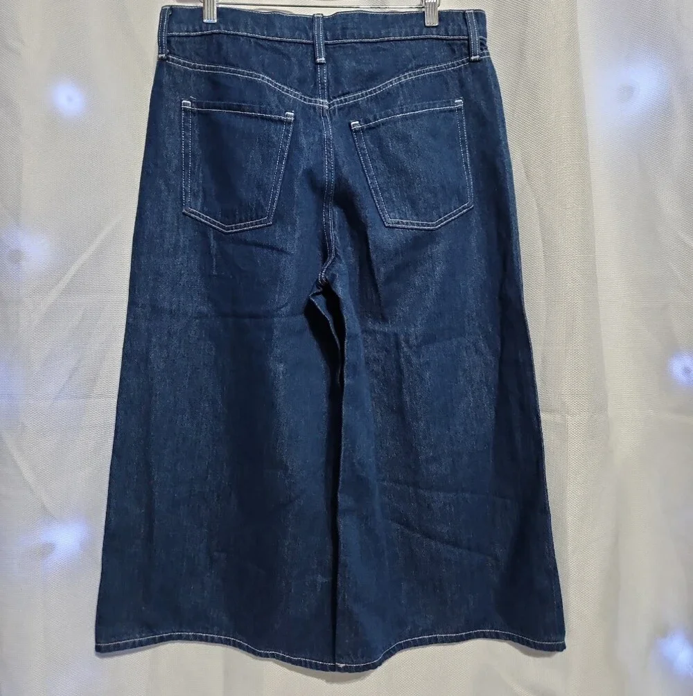 NWT Old Navy High Rise Baggy Wide Leg Culotte Jorts Womens Sz 8